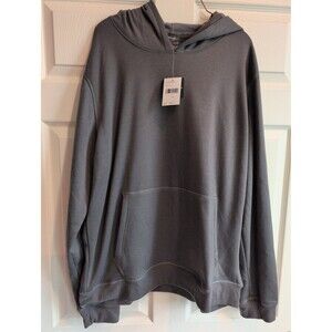 Eddie Bauer Men's Lounge Long Sleeve Soft Fashion Pullover Hoodie Gray XL